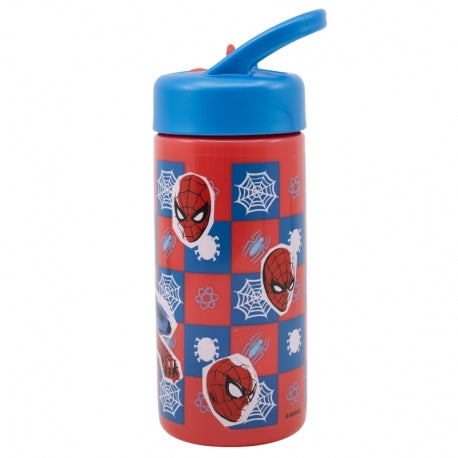 STOR PLAYGROUND SIPPER BOTTLE 410 ML SPIDERMAN ARACHNID GRID