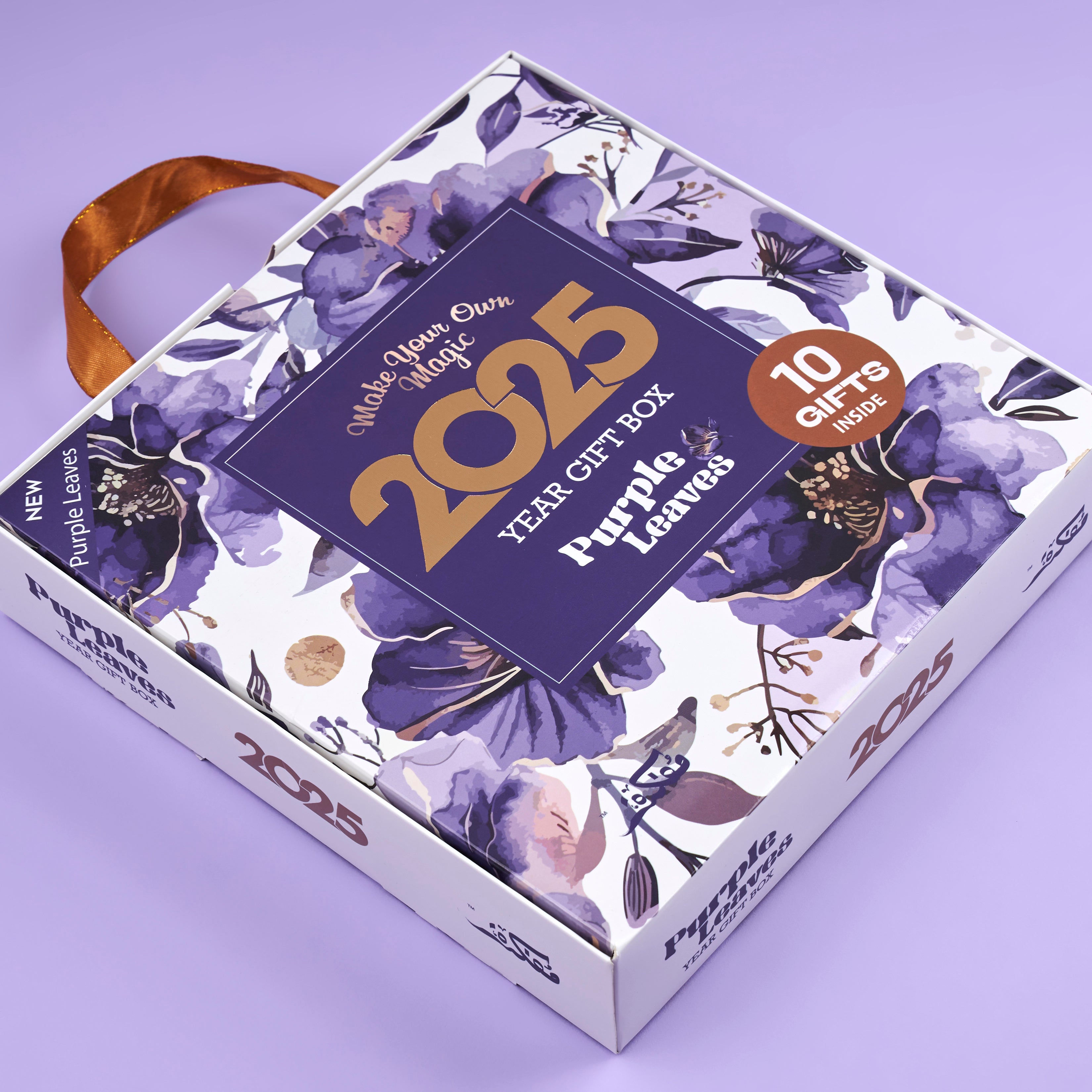 Agenda Gift Set 2025 - Purple Leves