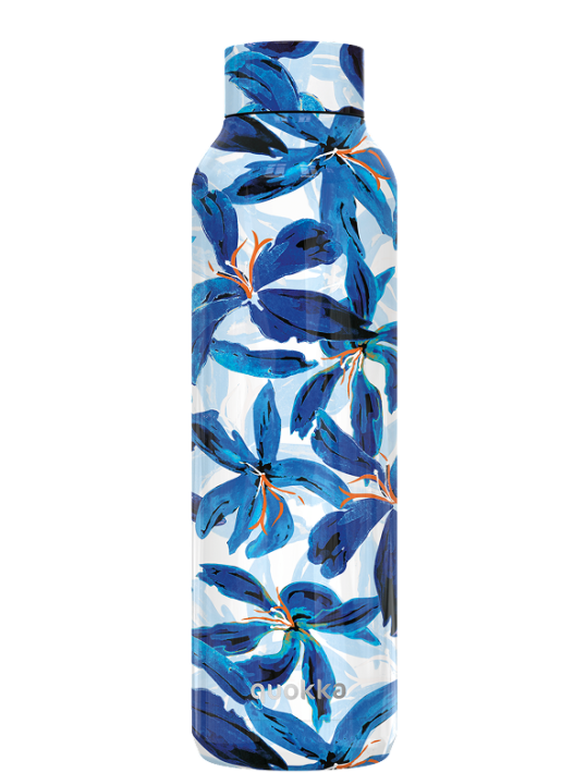 QUOKKA THERMAL SS BOTTLE SOLID BLUE HIBISCUS 630 ML