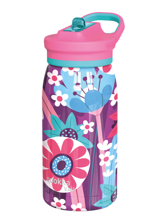 QUOKKA KIDS THERMAL SS SIPPER BOTTLE POP BLOOMING GARDEN 445 ML