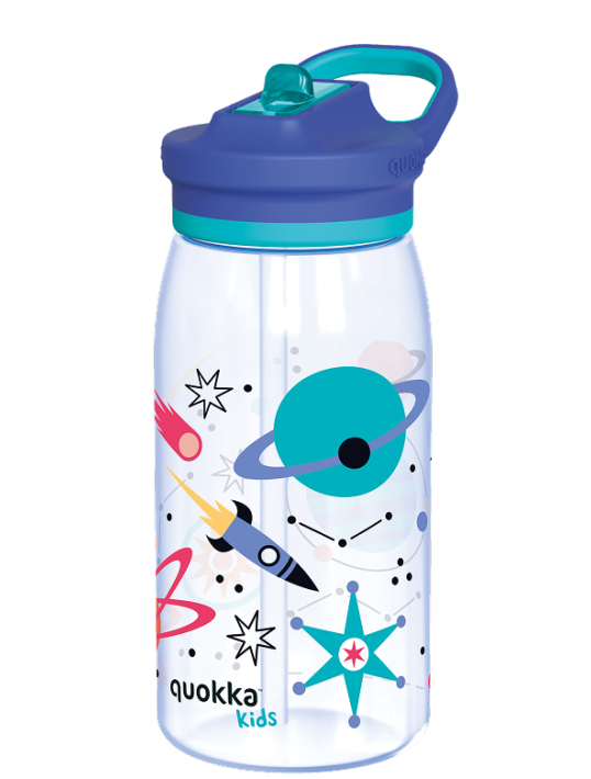 QUOKKA KIDS ECOZEN SIPPER BOTTLE GLOW SPACE 580 ML