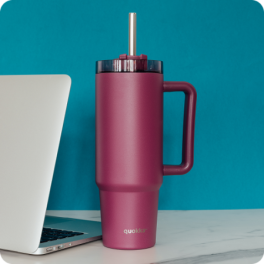 QUOKKA THERMAL SS MUG STREAM BURGUNDY 950 ML