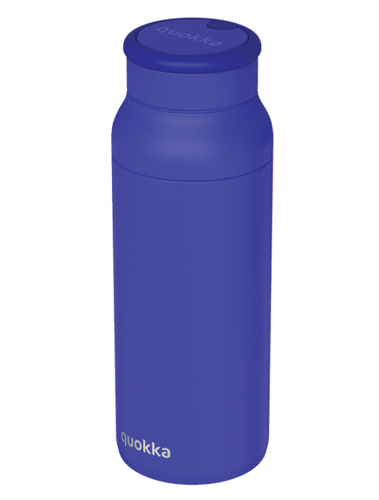QUOKKA THERMAL SS BOTTLE WITH SILICONE HANDLE ECHO DUSK BLUE 690 ML