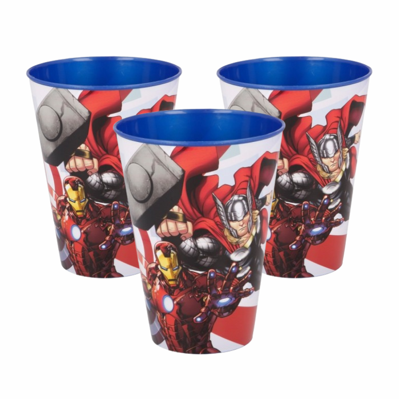 STOR LARGE EASY TUMBLER 430 ML AVENGERS ROLLING THUNDER 3pcs Bundle