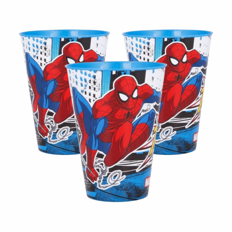 STOR LARGE EASY TUMBLER 430 ML SPIDERMAN STREETS 3pcs Bundle