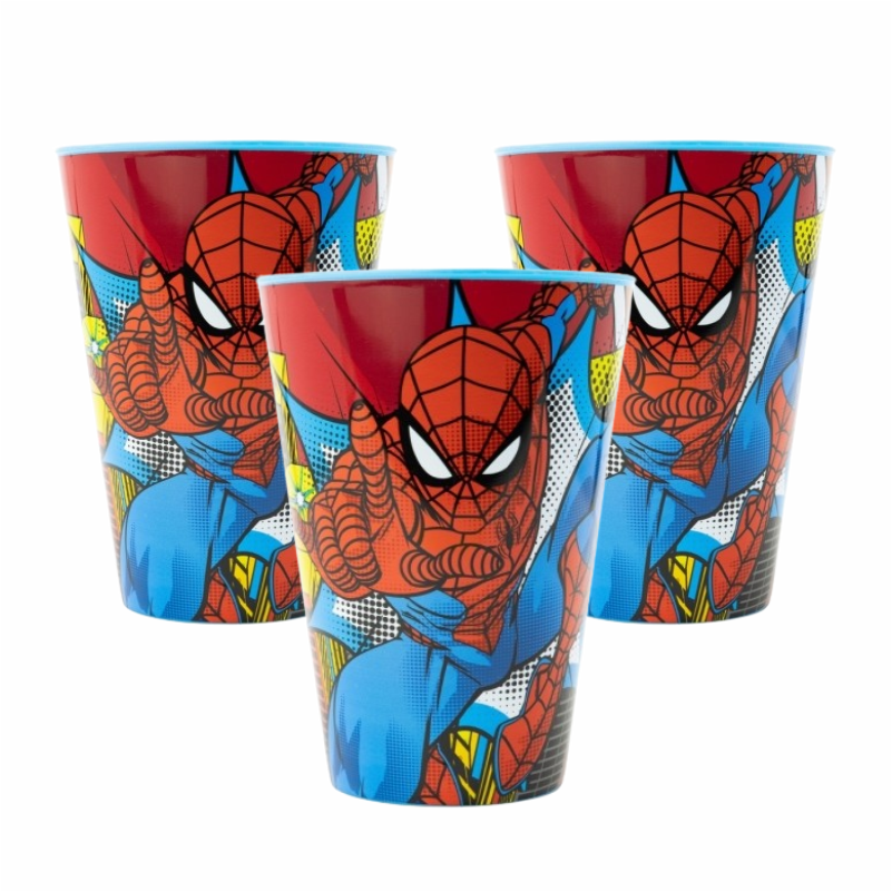 STOR LARGE EASY PP TUMBLER 430 ML SPIDERMAN MIDNIGHT FLYER 3pcs Bundle