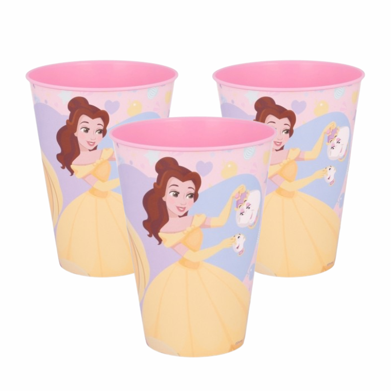 STOR LARGE EASY TUMBLER 430 ML DISNEY PRINCESS TRUE 3pcs Bundle