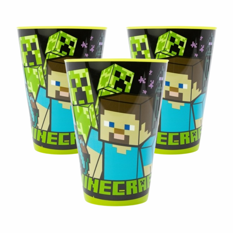 STOR LARGE EASY TUMBLER 430 ML MINECRAFT 3pcs Bundle