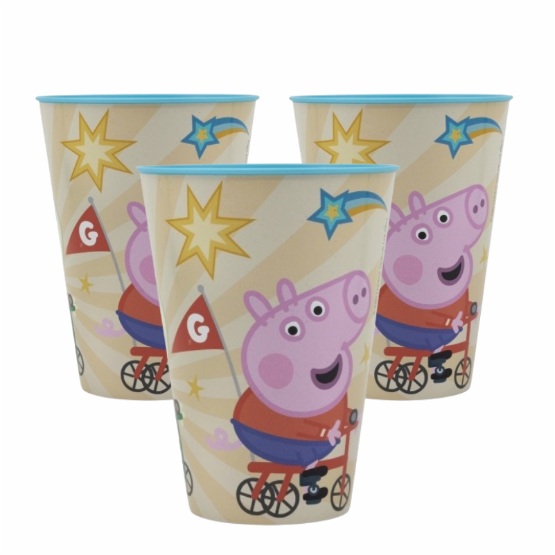 STOR LARGE EASY TUMBLER 430 ML PEPPA PIG KINDNESS COUNTS 3pcs Bundle