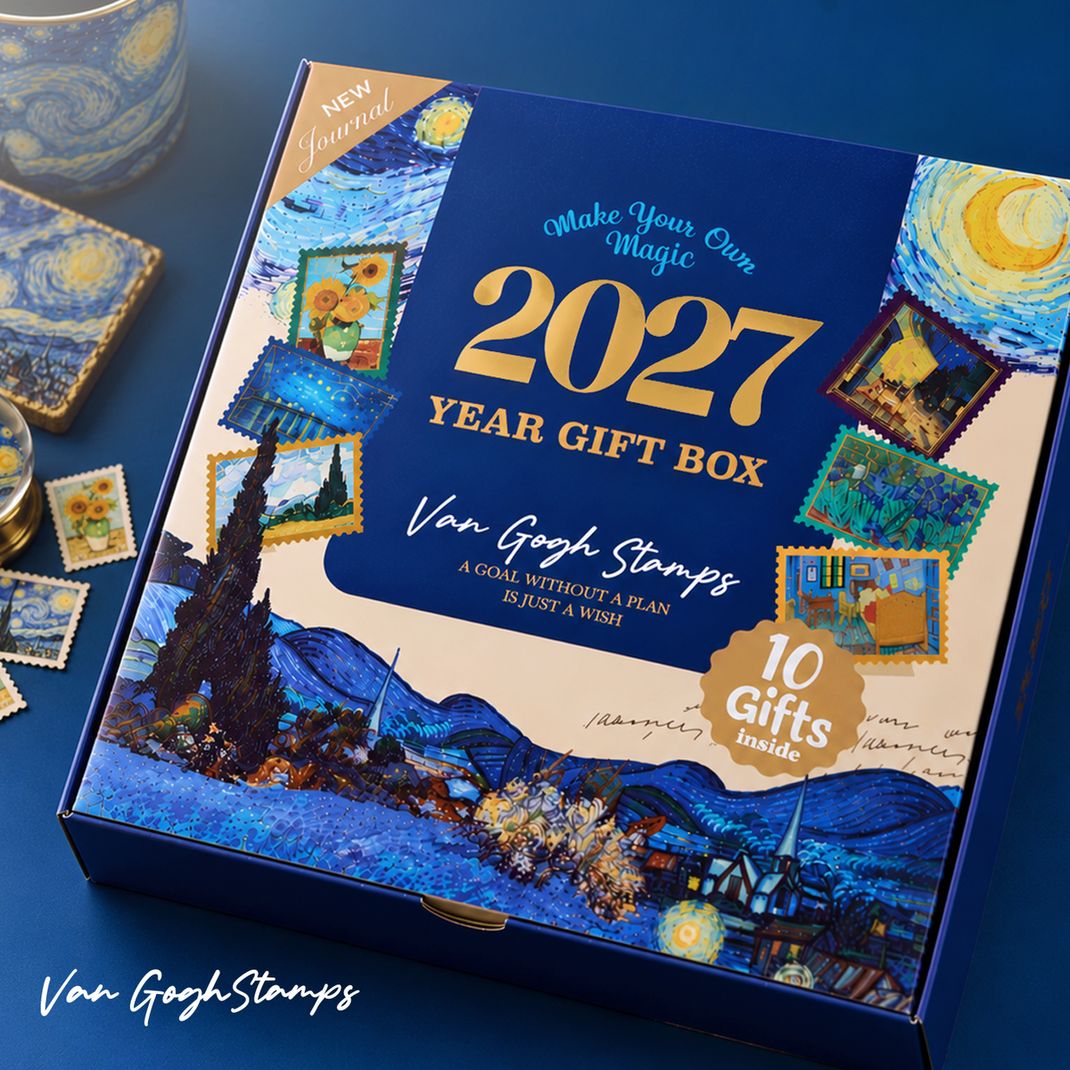Agenda Gift Set 2027- Van Gogh Stamps