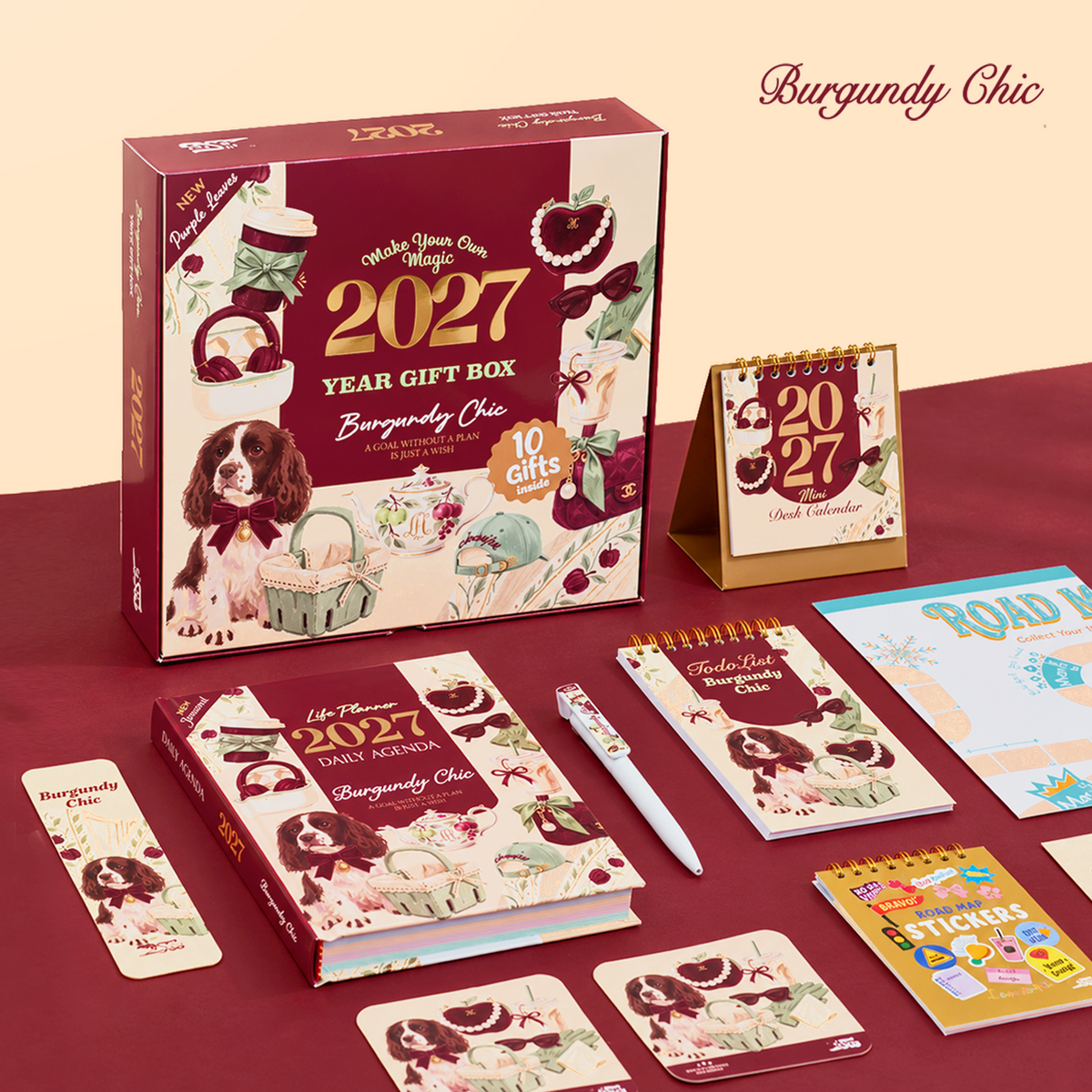 Agenda Gift Set 2027 -  Burgundy Chic