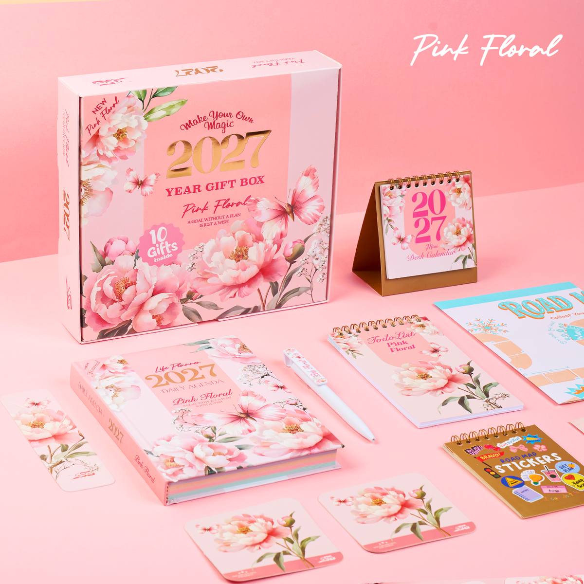 Agenda Gift Set 2027 - Pink Floral