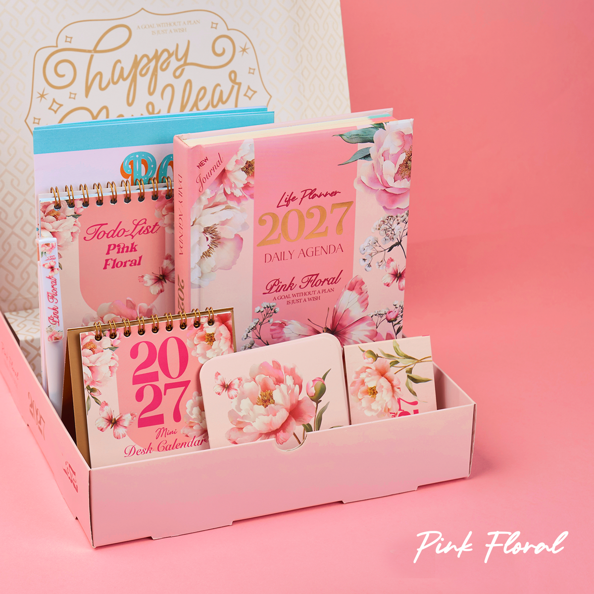 Agenda Gift Set 2027 - Pink Floral