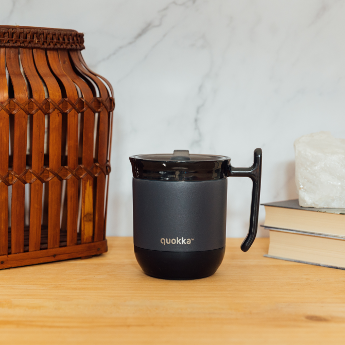 QUOKKA DROP SAFE THERMAL SS MUG WAVE BLACK 260 ML