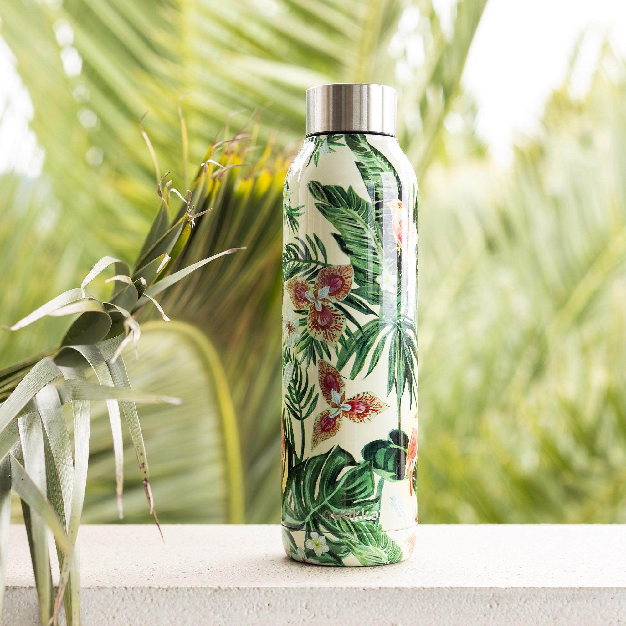 QUOKKA THERMAL SS BOTTLE SOLID JUNGLE FLORA 630 ML