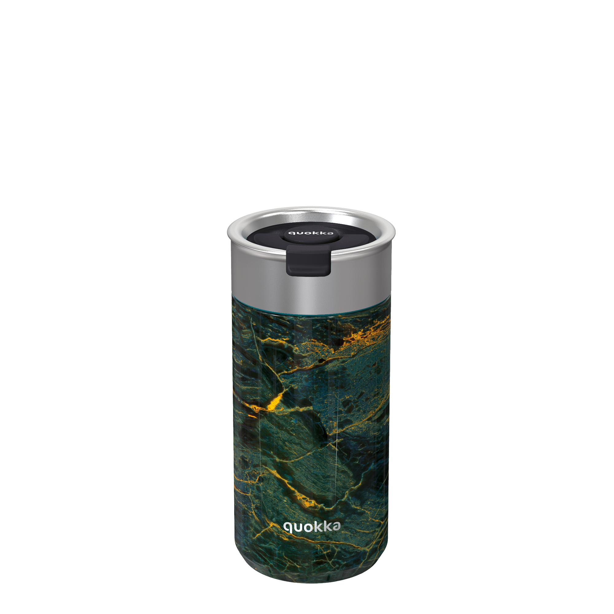 QUOKKA THERMAL STAINLESS STEEL COFFEE/TEA TUMBLER WITH INFUSER GREENSTONE 400 ML