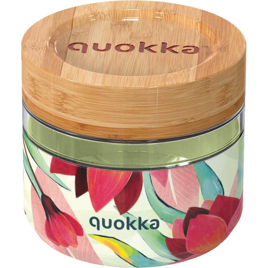 QUOKKA GLASS FOOD JAR WITH SILICONE COVER DELI SPRING 500 ML