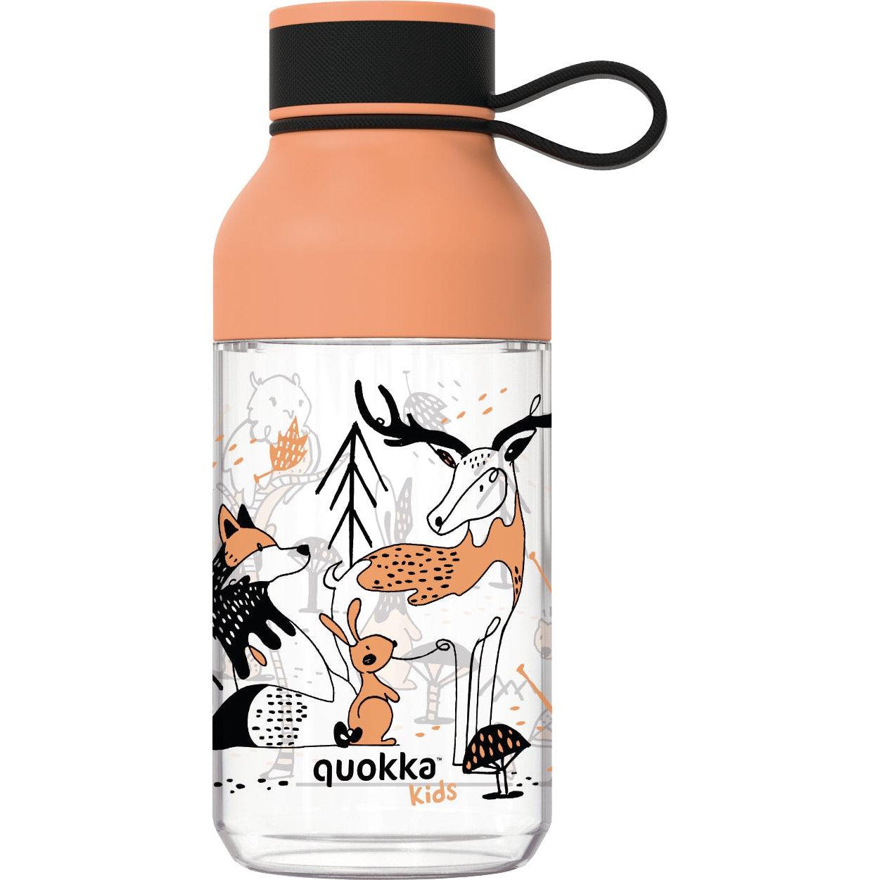 QUOKKA KIDS TRITAN BOTTLE ICE WITH STRAP IN THE WOODS 430 ML