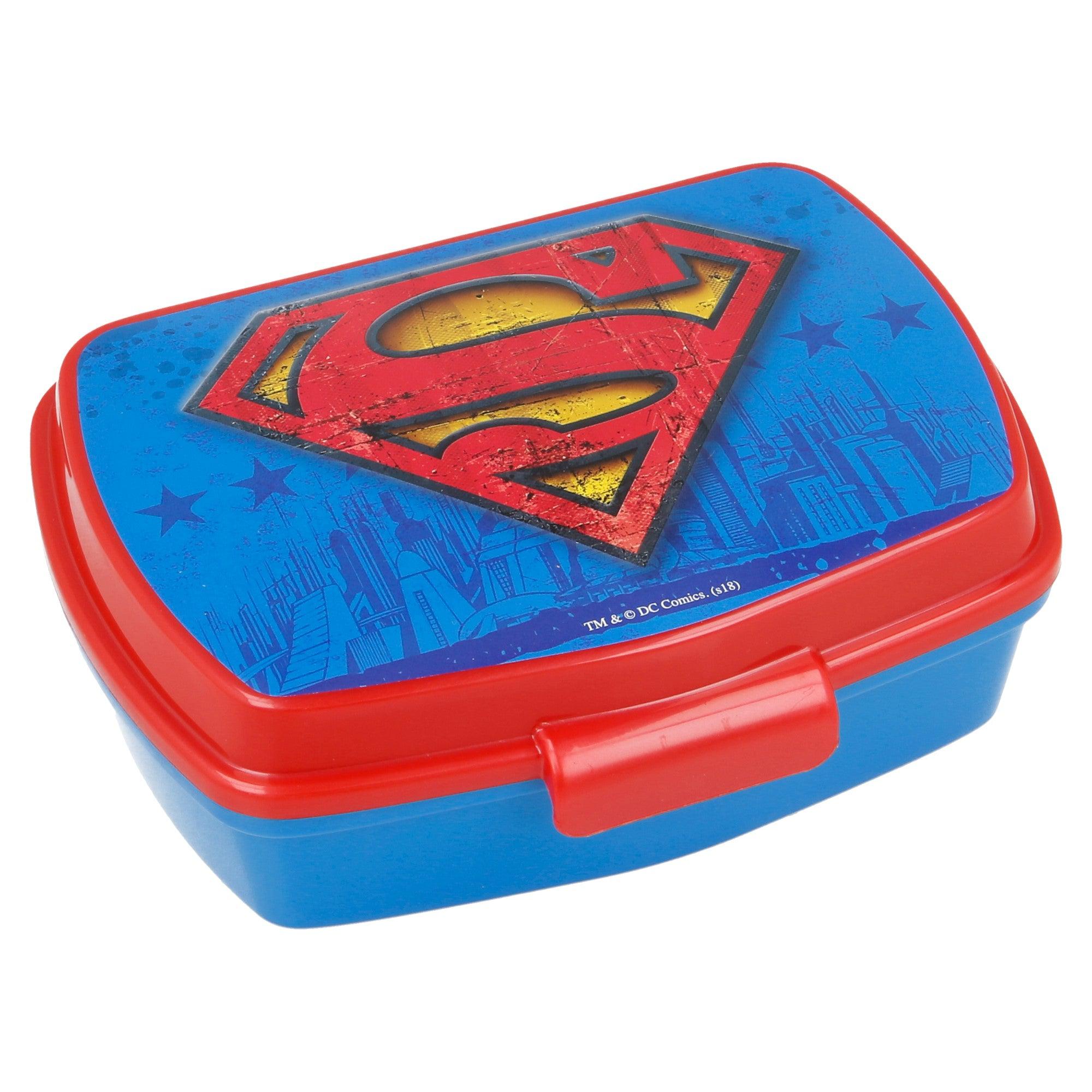 STOR FUNNY SANDWICH BOX SUPERMAN SYMBOL