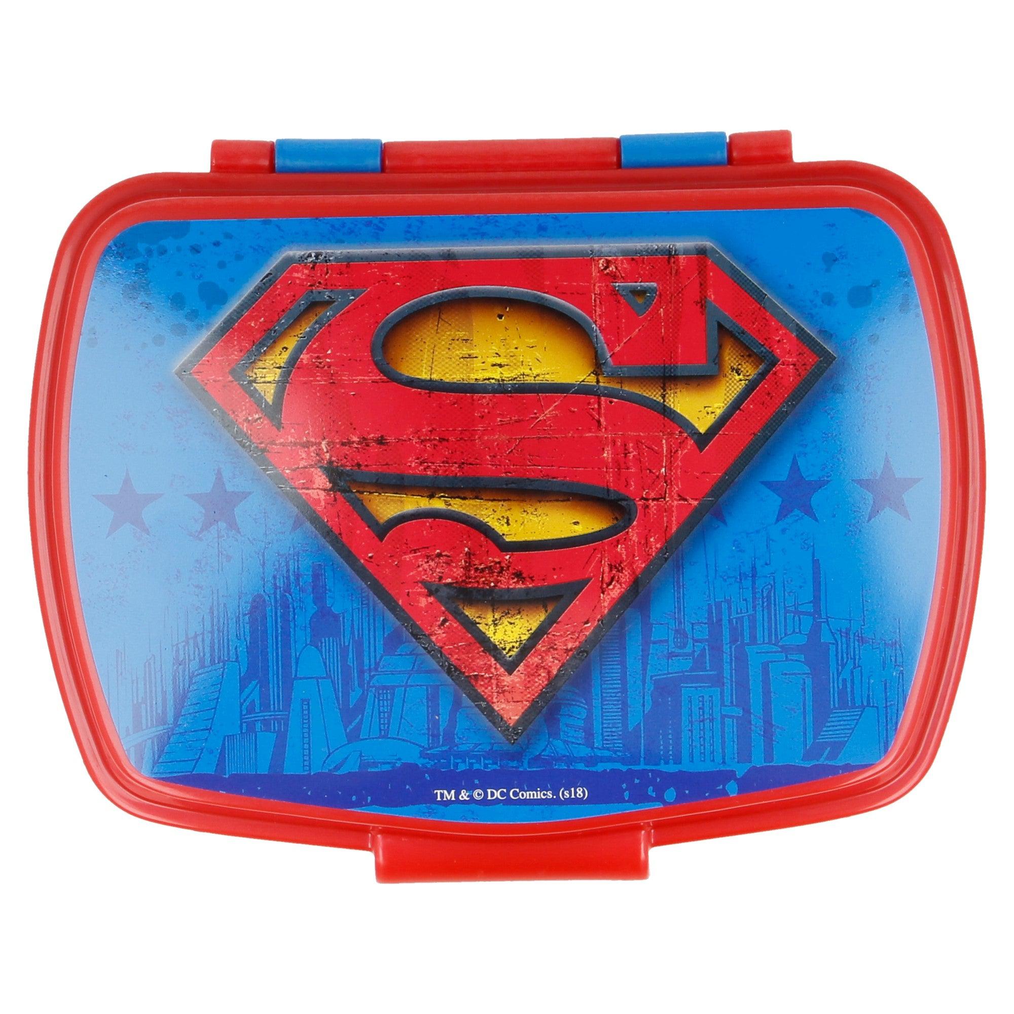 STOR FUNNY SANDWICH BOX SUPERMAN SYMBOL