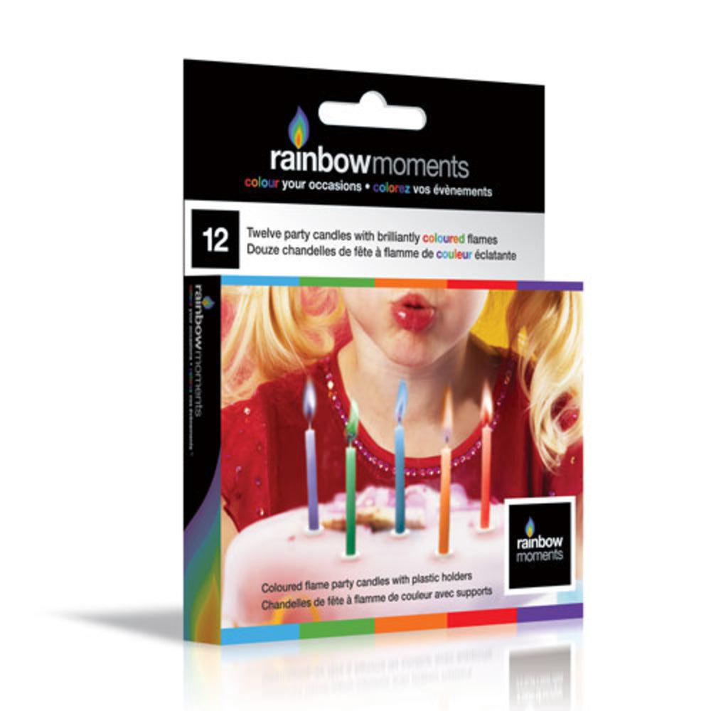 Colored Flame Birthday Candles – MULTI-COLOR (12-PACK)