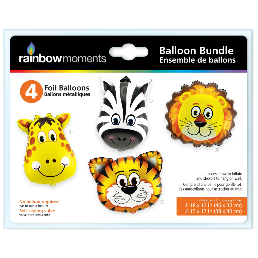 Foil Balloon Set – Animals Theme