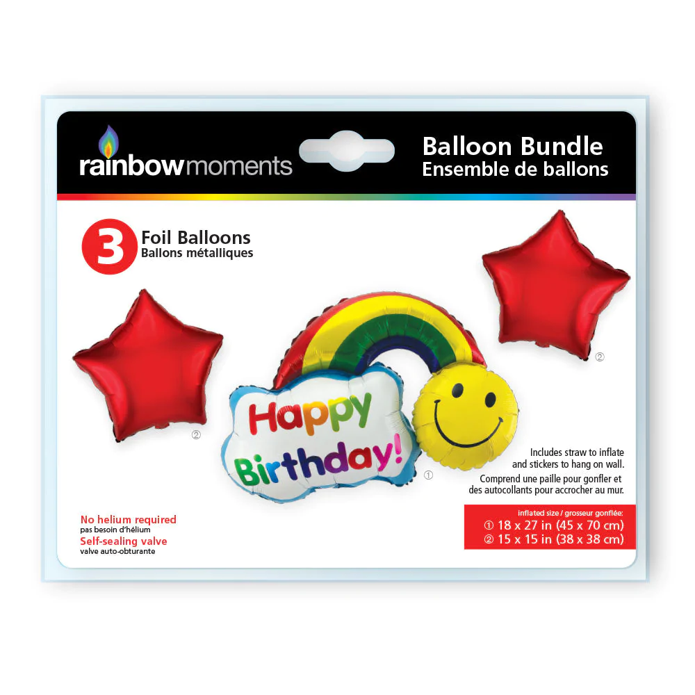 Foil Balloon Set – Rainbow Theme