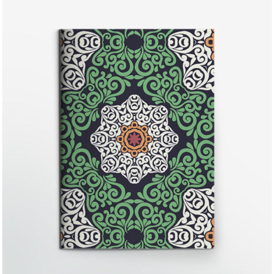 دفتر زخرفة شرقية - الورود خضراء
