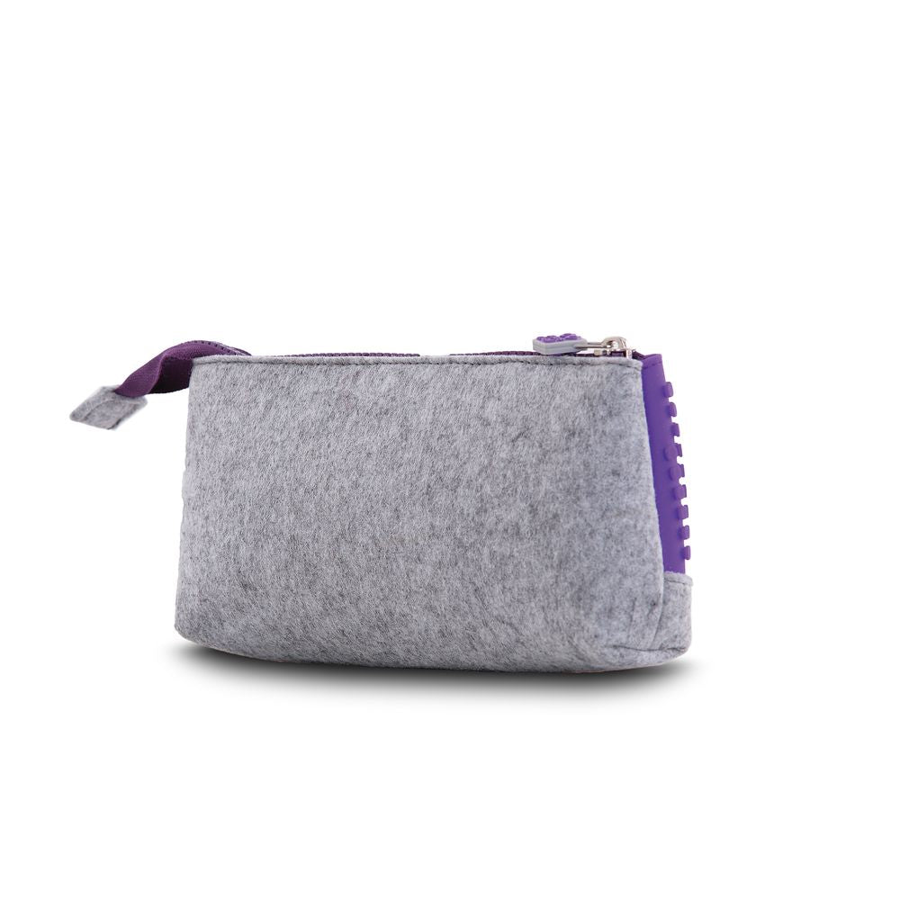 Creative Pixelated Pencil Case (Purple & Gray)