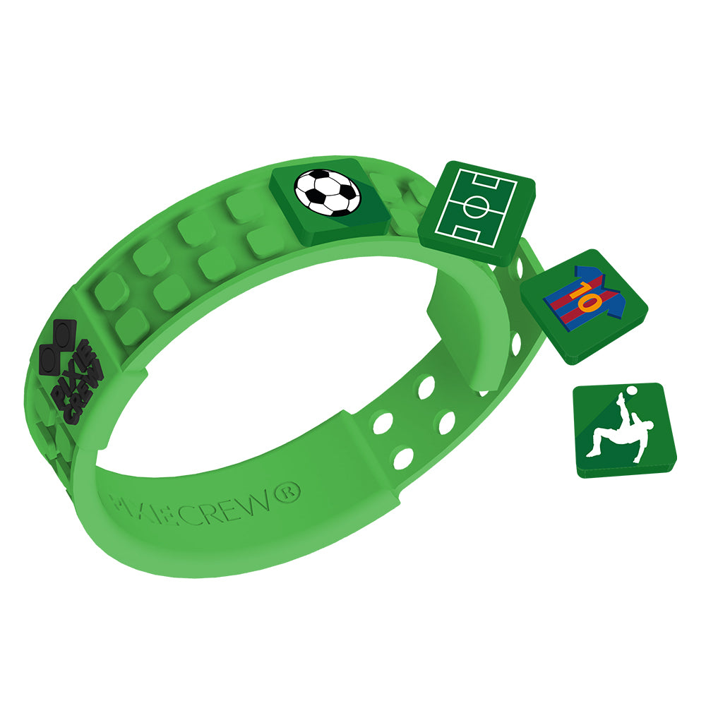 سوار الصداقة الأخضر- تصميم كرة القدم