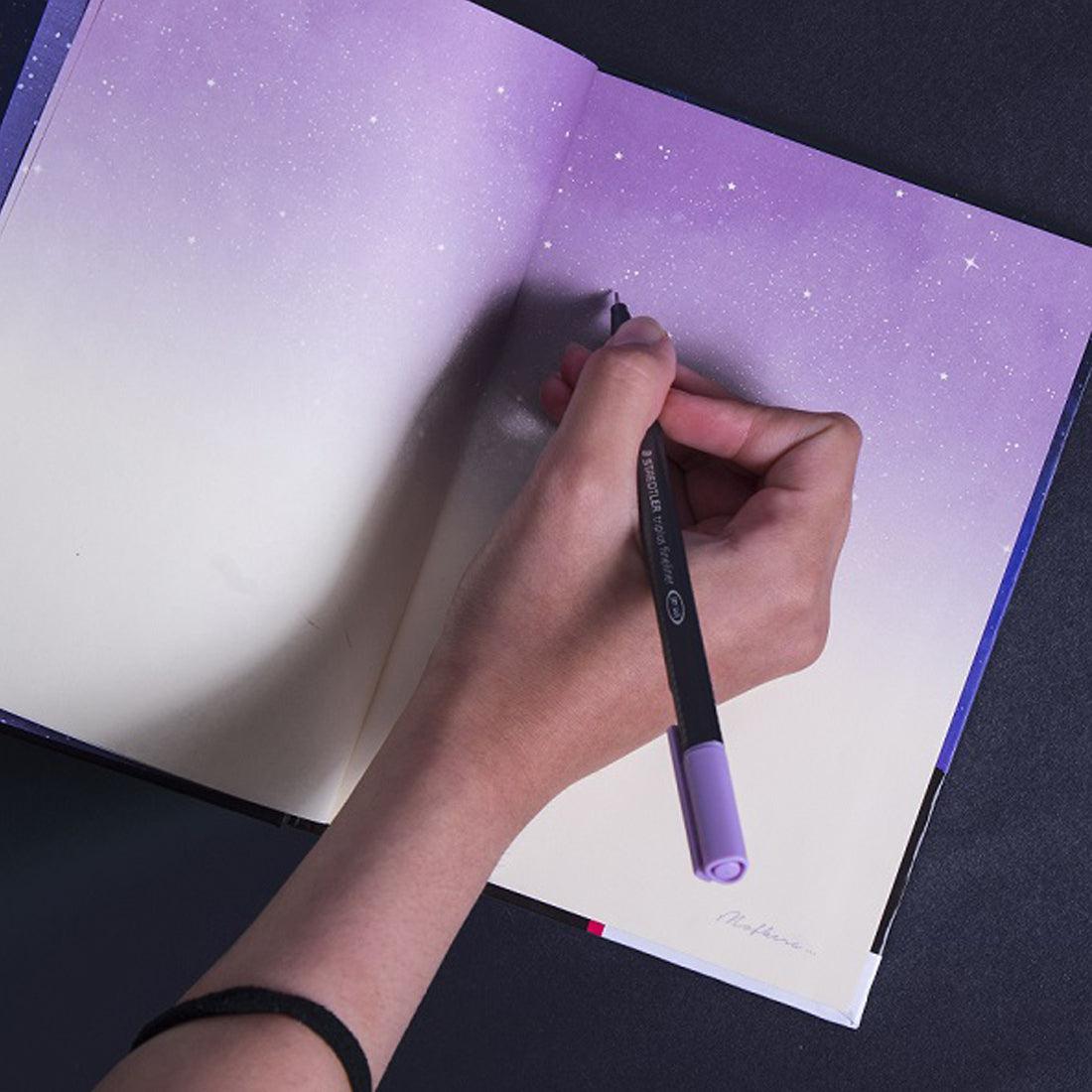 Galaxy Sketchbook Purple- Small Size A6