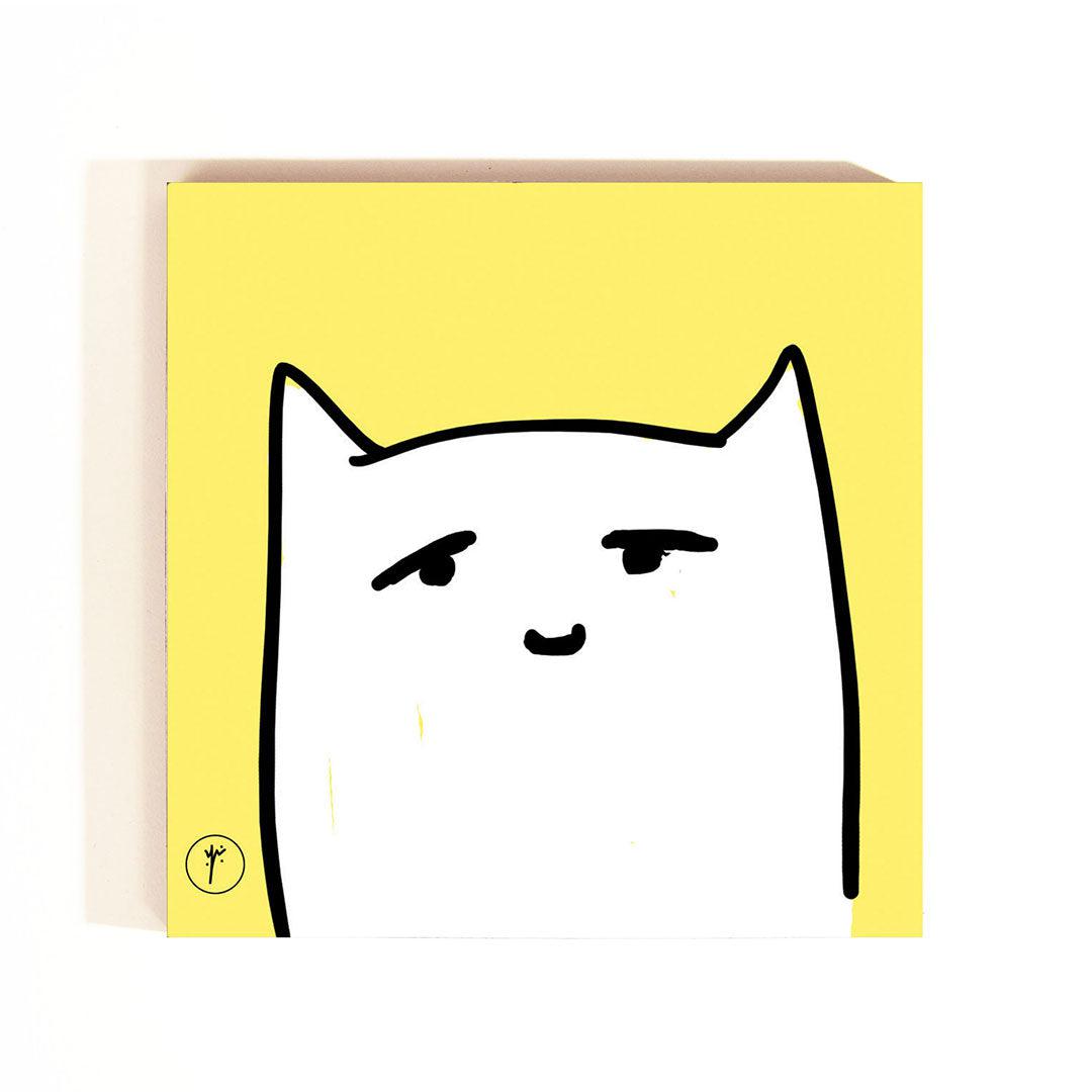 Yellow Cat Coaster